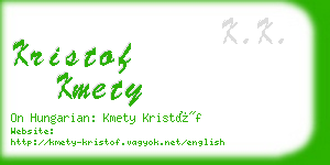 kristof kmety business card